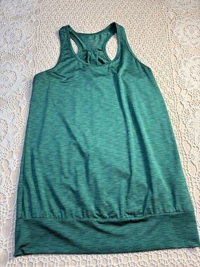 Champion Heathered Teal Racerback Tank Top Lightweight Loose Fit Women
